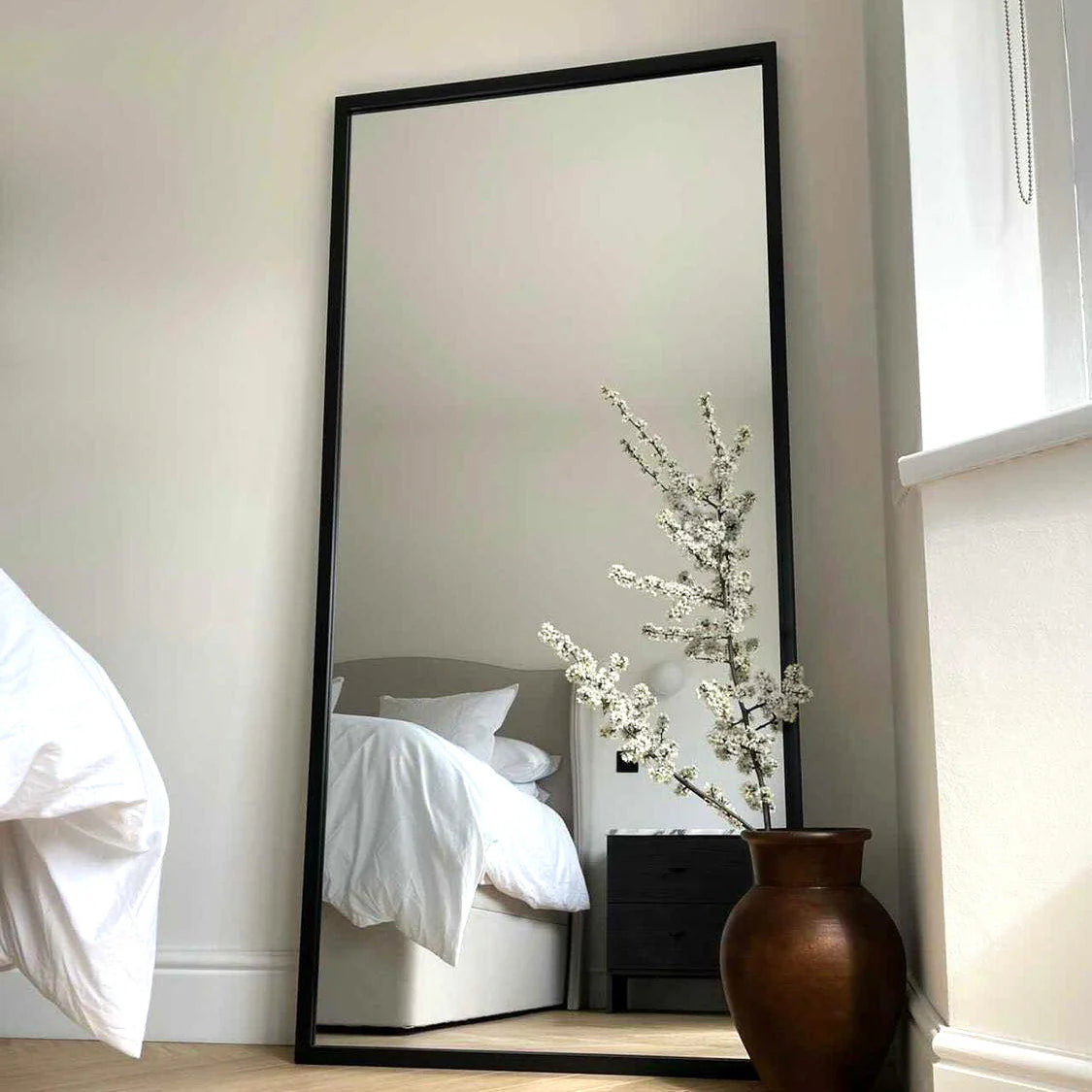 Islington - Full Length Black Industrial Metal Mirror 170cm x 80cm