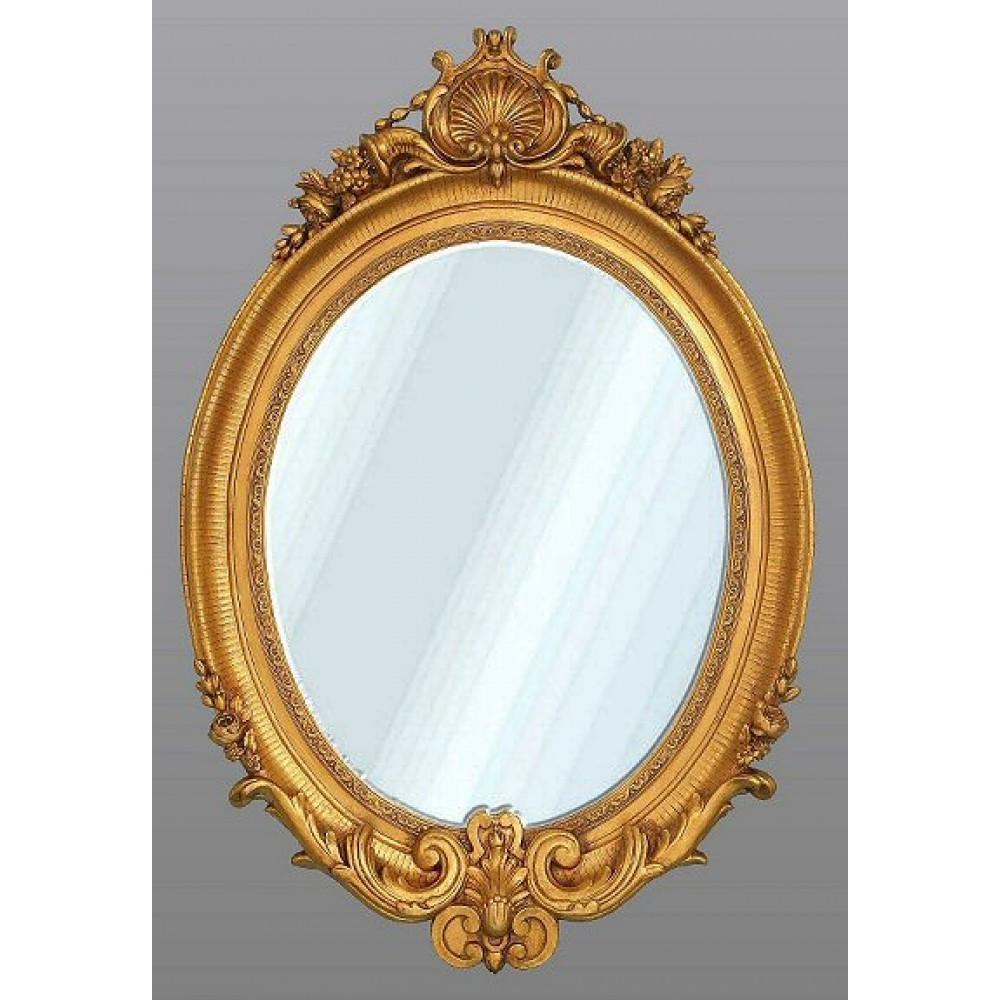 Rocaille Gold Gilt Leaf Oval Bevelled Wall Mirror CFT846-GO-105-150
