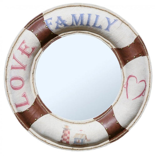 Family Love Life Ring Nautical Vintage Framed Mirror 1R-0053
