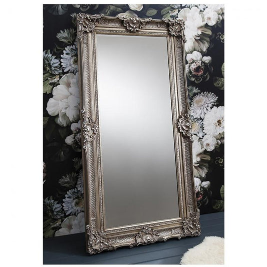 Stretton Antique Silver Leaner Floor Mirror 5055299490020