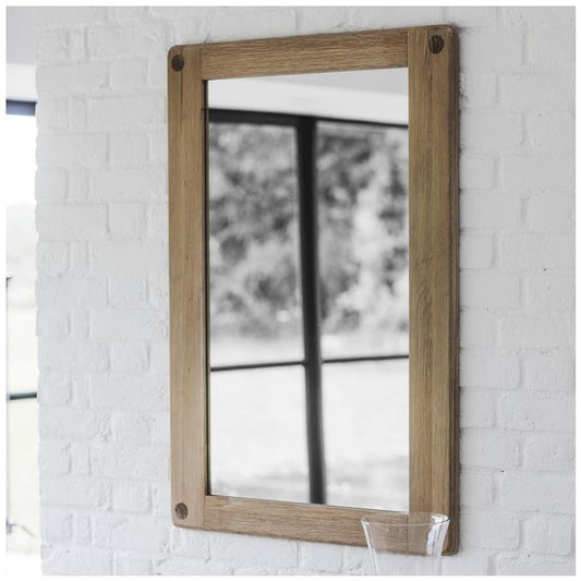 Wycombe Nordic Style Solid Oak Wood Wall Mirror 5055999205658