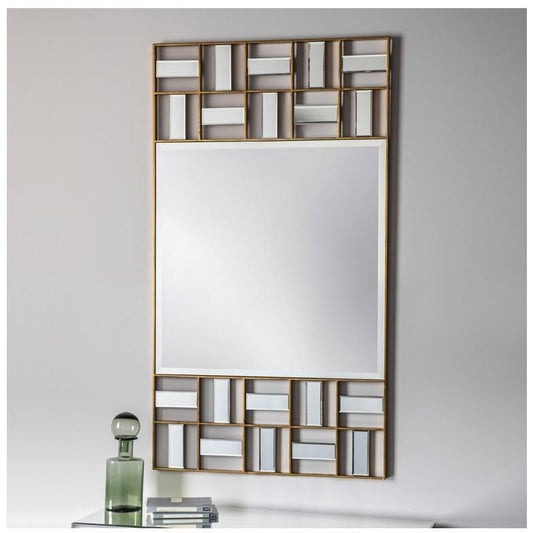 Camilla Gold Frame Open Metalwork Wall Mirror 5055999208048