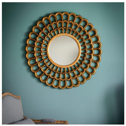 Claremont Gold Round Wall Mirror 5055999217484