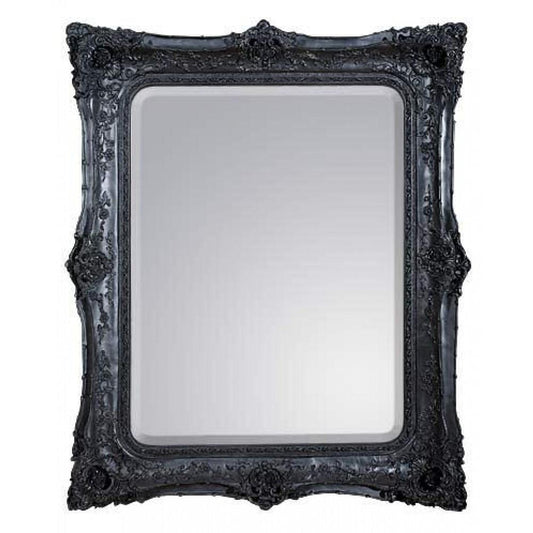 Rosetti Baroque Black Double Framed Elegant Bevelled Wall Mirror CFR020-BL-135-164