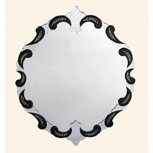 Venetian Wall Mirror with Black Decorative Edge GJ261-BL-84-70