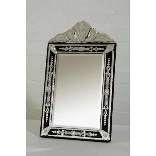 Venetian Black Frame Rectangle Table Mirror PVM-GM1-BL-30-50