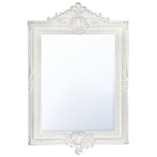 Classical Renaissance White Portrait Bevelled Edge Mirror CFR997-WH-103-156
