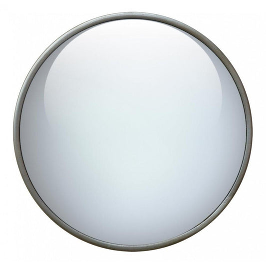 Convex Metal Frame Silver Round Wall Mirror CMM075