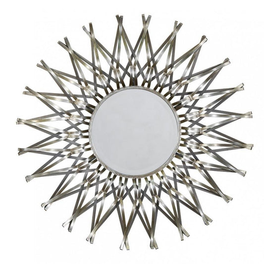 Sunburst Geometrical Hipparchus Metal Framed Wall Mirror CMM079