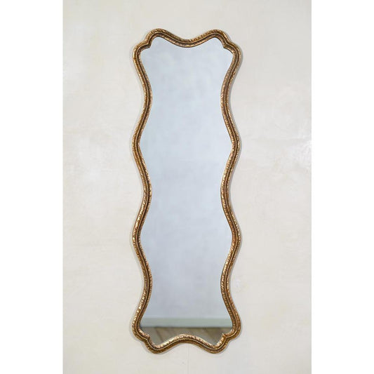 Gold Finished Metal Framed Full Length Wall Mirror CMM089