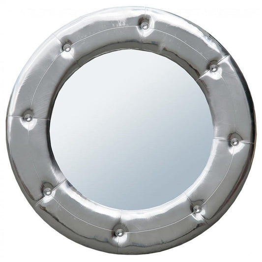 High Gloss Silver Round Wall Mirror DYL-1514