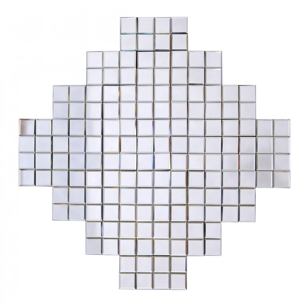 Contemporary Mirrored Prism Mosaic Wall Mirror GJ438-100-100