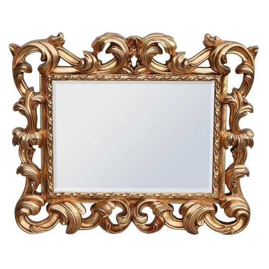 Baroque Gloss Gold Overmantle Mirror MIW-014-GO