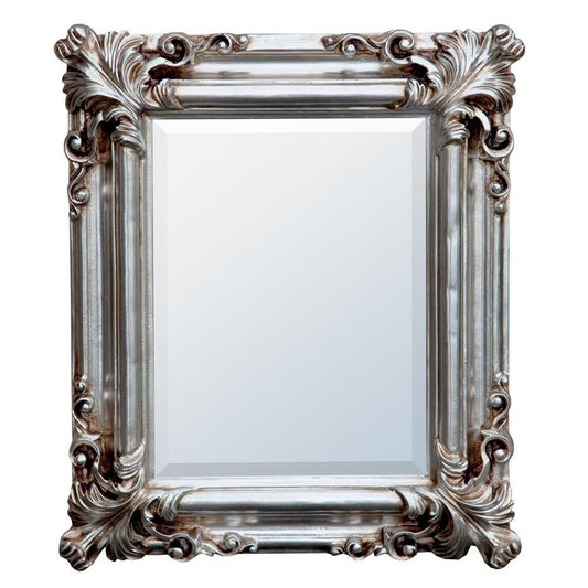 Silver Leaf Frame Mirror MIW-016-SL