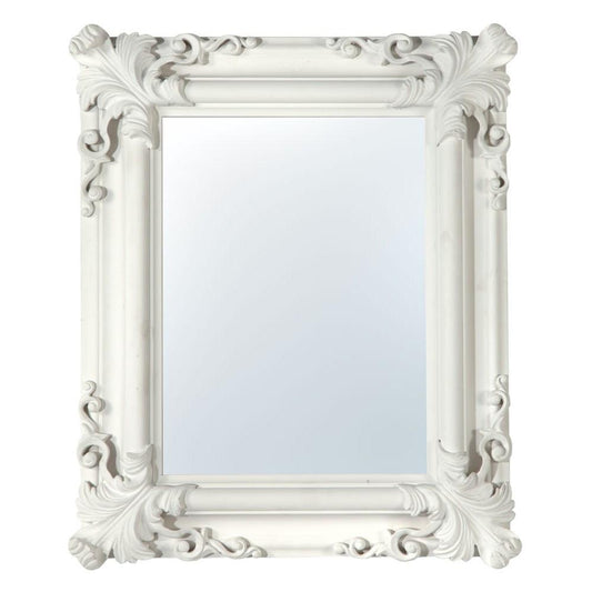 White Leaf Frame Mirror MIW-016-WH