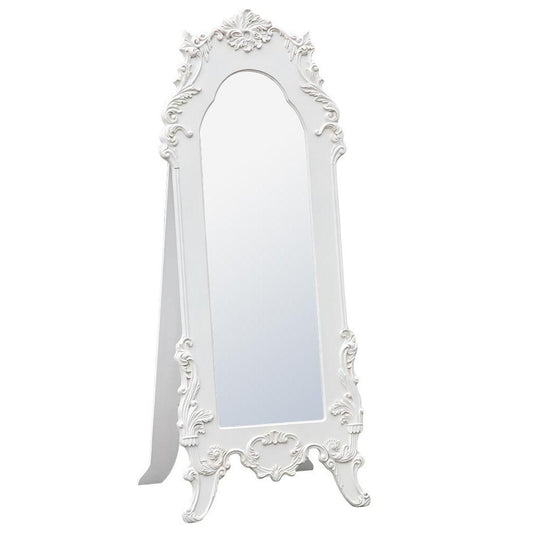 Boudoir Provence Antique White Floor Standing Mirror TFM8027-AW