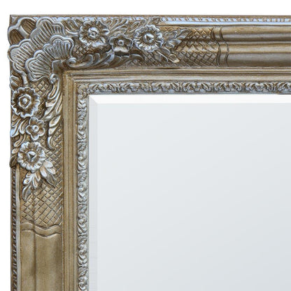 Silver Bevelled Landscape or Portrait Wall Mirror Close Up TS1413S-SL