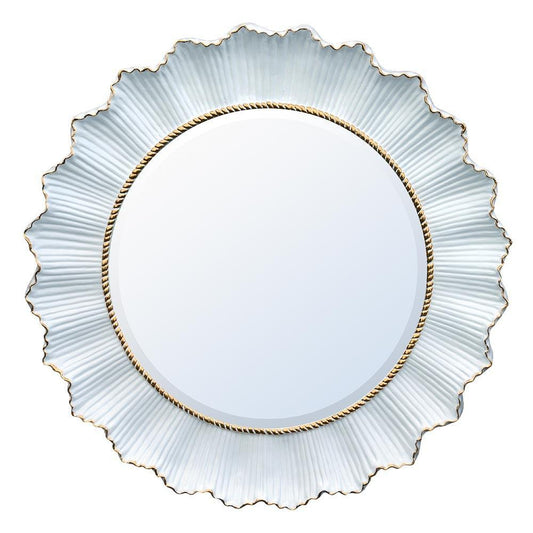 White and Gold Sunburst Mirror TS1831-GOWHX-50-50