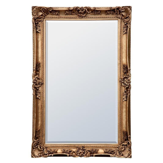 Decorative Gold Floor Standing Bevelled Mirror TS9101-GO-122-182