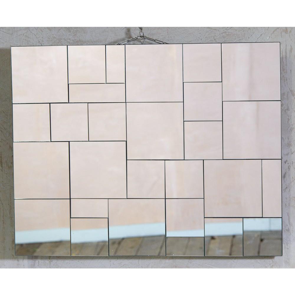 Contemporary Multi Faceted Venetian Tessellated Mirror Horizontal Close Up VM418