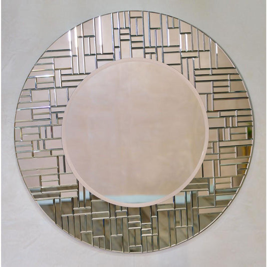 Contemporary Multi Faceted Venetian Circle Mirror VM419